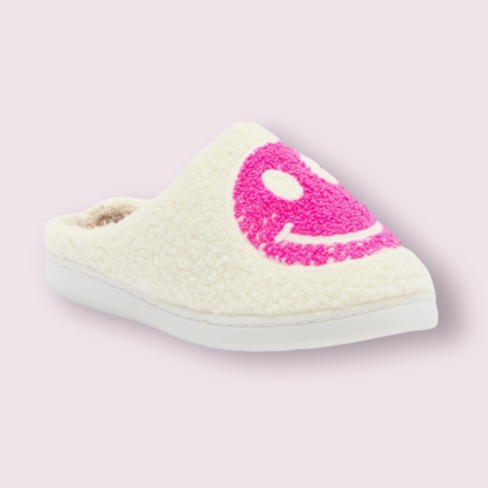 MIA Cozi Slipper in Hot Pink Happy Face